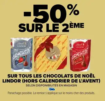 Carrefour Market SUR TOUS LES CHOCOLATS DE NOËL LINDOR (HORS CALENDRIER DE L'AVENT) offre