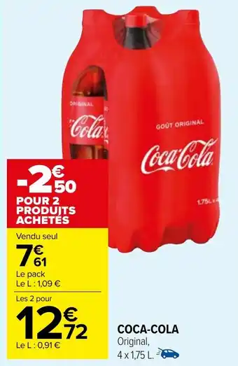 Carrefour Market COCA-COLA Original, 4x 1,75 L. offre