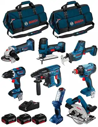 Brico Cash Bosch kit 18v bk802bag (gdx 18v-180+gsr 18v-60c+gbh 18v-21+gks 18v-57+gst 18v-lis+gws 18-125v-li+gli 18v-300+gsa18v-lic+3x5,0 offre