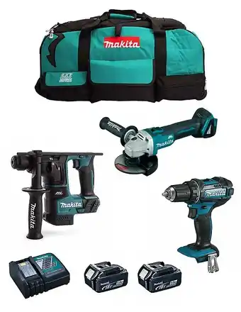 Brico Cash Makita kit mk301 (ddf482 dhr171 dga504 2 x 5,0 ah dc18rc lxt600) offre