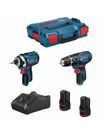Brico Cash Bosch kit 12v b12gsbgdr2bat3a-40 (gsb 12v-15 gdr 12v-105 2 x 3,0 ah gal12v-40 l-boxx 102) offre