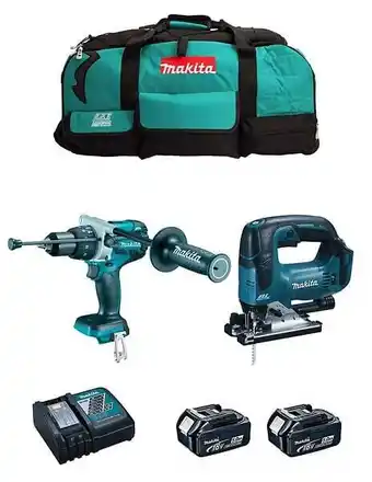 Brico Cash Makita kit mk207 (dhp481 djv182 2 x 5,0 ah dc18rc lxt600) offre