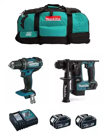 Brico Cash Makita kit mk201 (ddf482 dhr171 2 x 5,0 ah dc18rc lxt600) offre