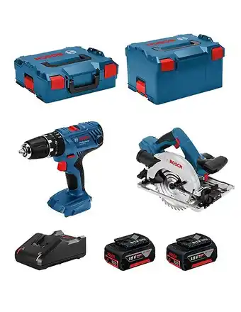 Brico Cash Bosch kit 18v bsk182m2c (gsb 18v-21 gks 18-57g 2 x 4,0 ah gal18v-40 l-boxx 136 l-boxx 238) offre
