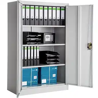 Bricomarché Armoire métallique à dossiers 4 niveaux 140x90x40cm offre