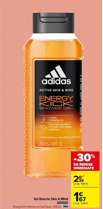 Carrefour Market Gel Douche Skin & Mind ADIDAS offre