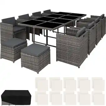 Bricorama Salon de jardin nouvelle orleans 12 places avec 2 sets de housses + housse de protection offre