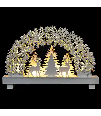 Bricorama Déco de noël lumineuse village en bois 8 led blanc chaud offre