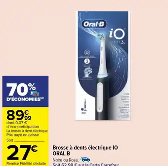Carrefour Market Brosse à dents électrique 10 ORAL B offre