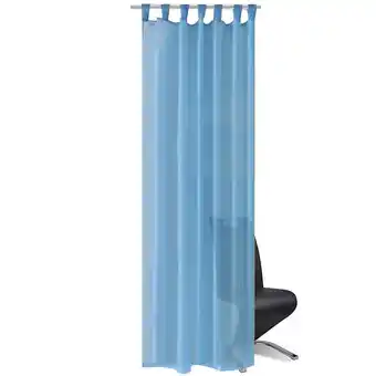 Bricorama Rideau transparent turquoise 140 x 225 cm 2 pcs - bleu offre