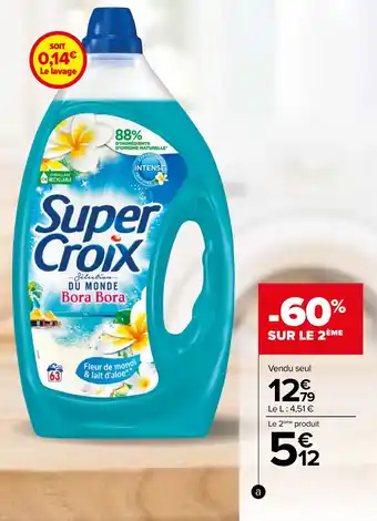 Carrefour Market Lessive liquide (d) SUPERCROIX offre