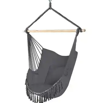 Bricorama Vounot chaise suspendue hamac avec 2 oreillers gris offre