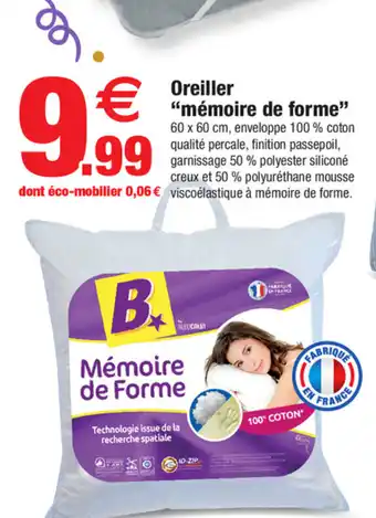 Bazarland Oreiller "mémoire de forme" offre