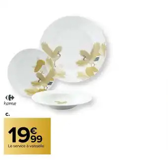 Carrefour Market Service vaisselle 18 pièces offre