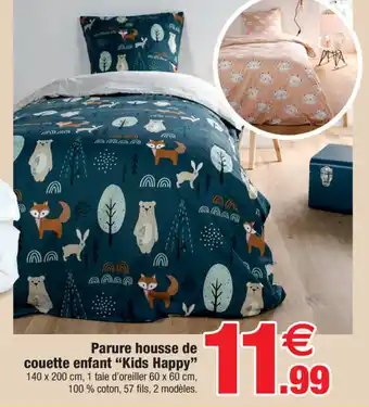 Bazarland Parure housse de couette enfant "kids happy" offre