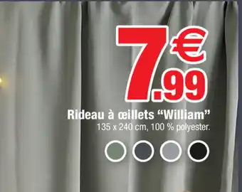 Bazarland Rideau à œillets "william" offre