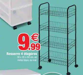 Bazarland Resserre 4 étagères offre