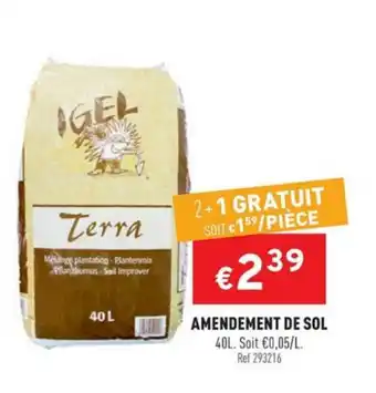 Trafic Amendement de sol offre