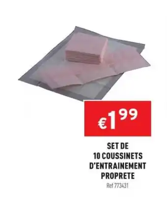 Trafic Set de 10 coussinets d'entrainement proprete offre