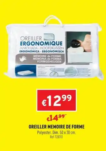 Trafic Oreiller memoire de forme offre