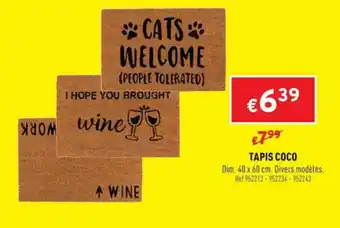 Trafic Tapis coco offre