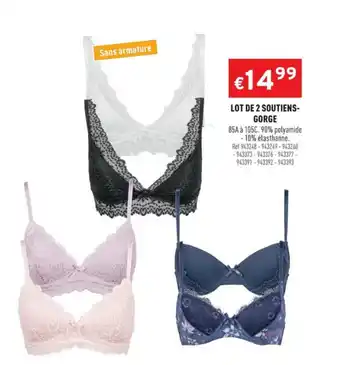 Trafic Lot de 2 soutiens-gorge offre