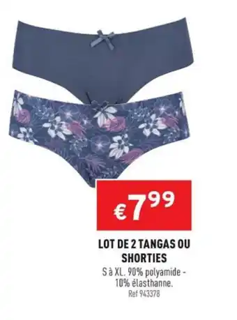 Trafic Lot de 2 tangas ou shorties offre