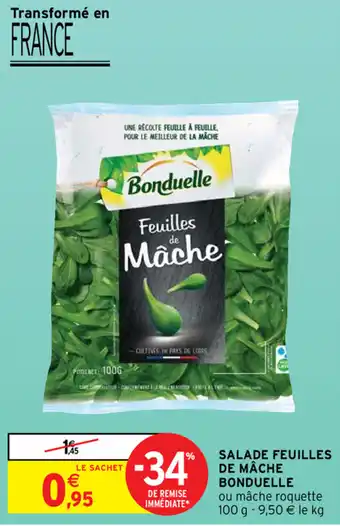 Intermarché Salade feuilles de mâche bonduelle offre