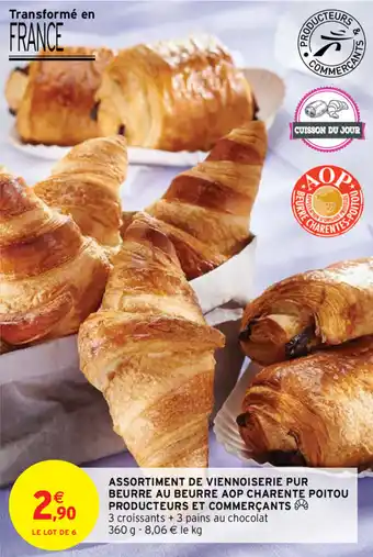 Intermarché Assortiment de viennoiserie pur beurre au beurre aop charente poitou offre