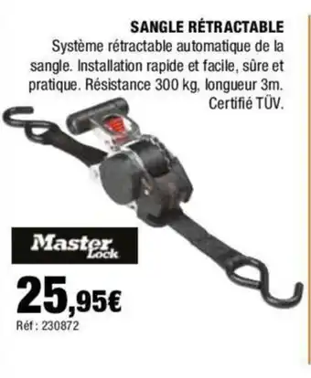 Autobacs SANGLE RÉTRACTABLE offre
