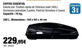 Autobacs COFFRE ESSENTIEL offre