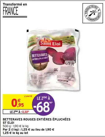 Intermarché Betteraves rouges entières épluchées st eloi offre