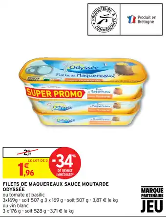 Intermarché Filets de maquereaux sauce moutarde odyssée offre