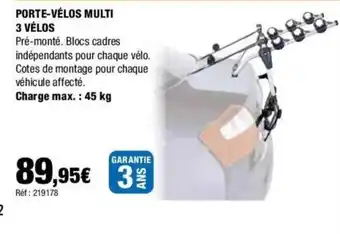 Autobacs PORTE-VÉLOS MULTI 3 VÉLOS offre