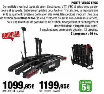 Autobacs PORTE-VÉLOS EPOS offre
