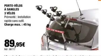Autobacs PORTE-VÉLOS À SANGLES 3 VÉLOS offre