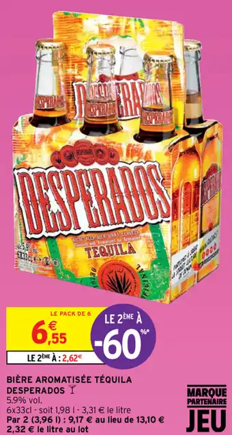 Intermarché Bière aromatisée téquila desperados offre