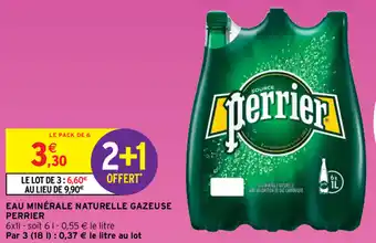 Intermarché Eau minérale naturelle gazeuse perrier offre