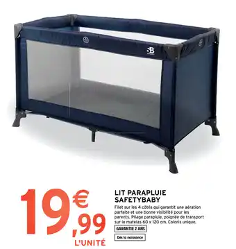 Intermarché Lit parapluie safetybaby offre