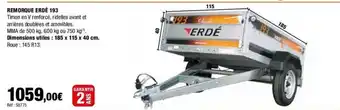 Autobacs REMORQUE ERDÉ 193 offre