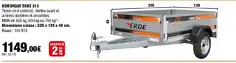 Autobacs REMORQUE ERDÉ 213 offre