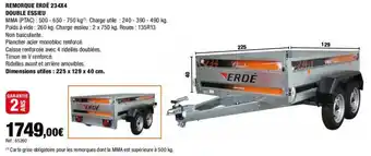 Autobacs REMORQUE ERDÉ 234X4 offre
