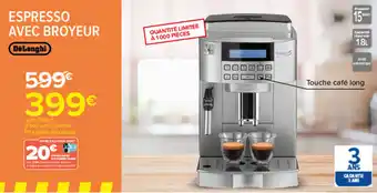 Carrefour Espresso avec broyeur offre