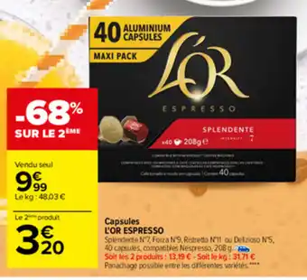 Carrefour Capsules offre