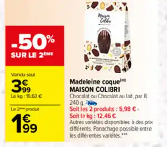 Carrefour Madeleines coque offre