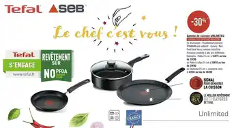 Géant Casino Bon Plan sur la Gamme de cuisson UNLIMITED de la marque TEFAL offre