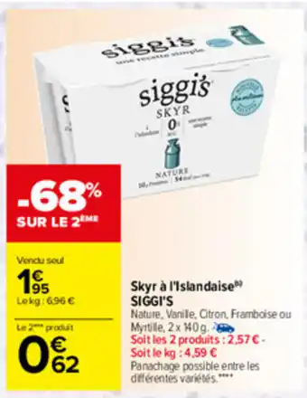 Carrefour Skyr à l'Islandaise offre