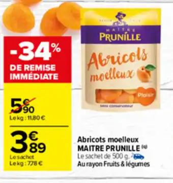 Carrefour Abricots moelleux offre