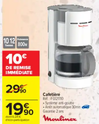 Carrefour Cafetière offre
