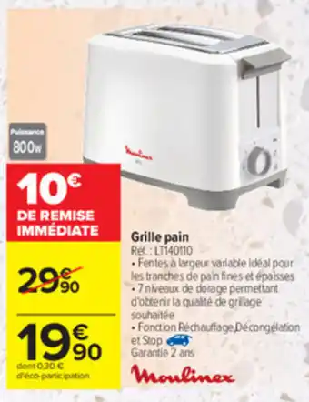 Carrefour Grille pain offre